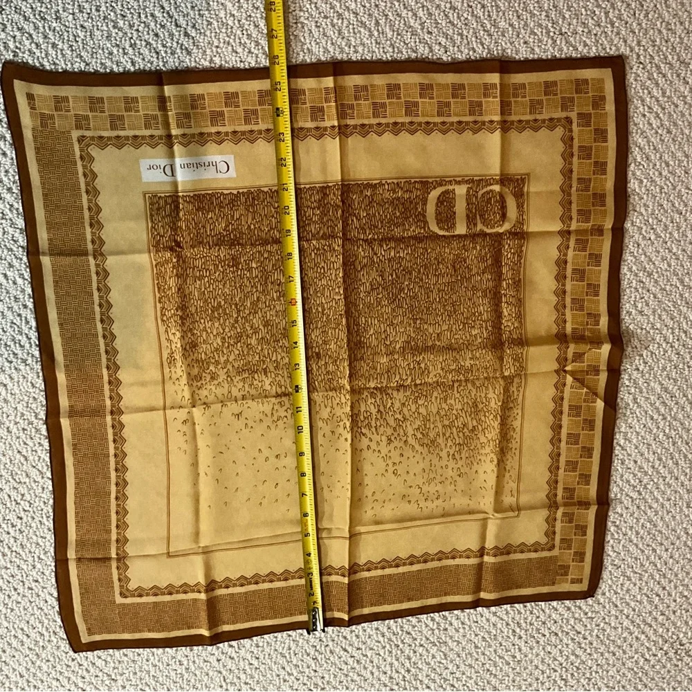 Christian Dior Vintage Patterned Scarf Authenticated
